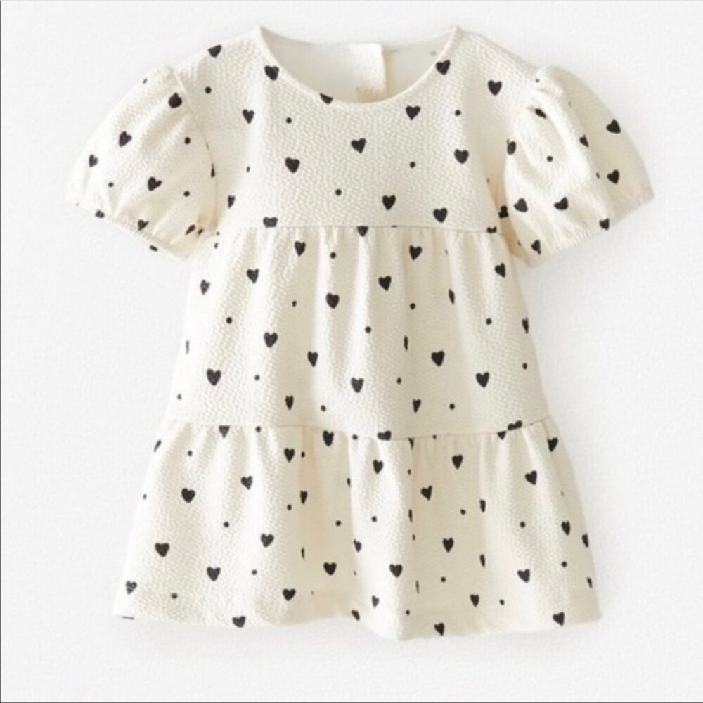 Zara Babygirl Heart Print Dress